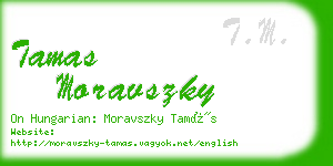 tamas moravszky business card